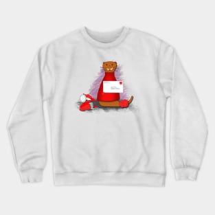 Oliver The Otter Makes a Valentine Crewneck Sweatshirt